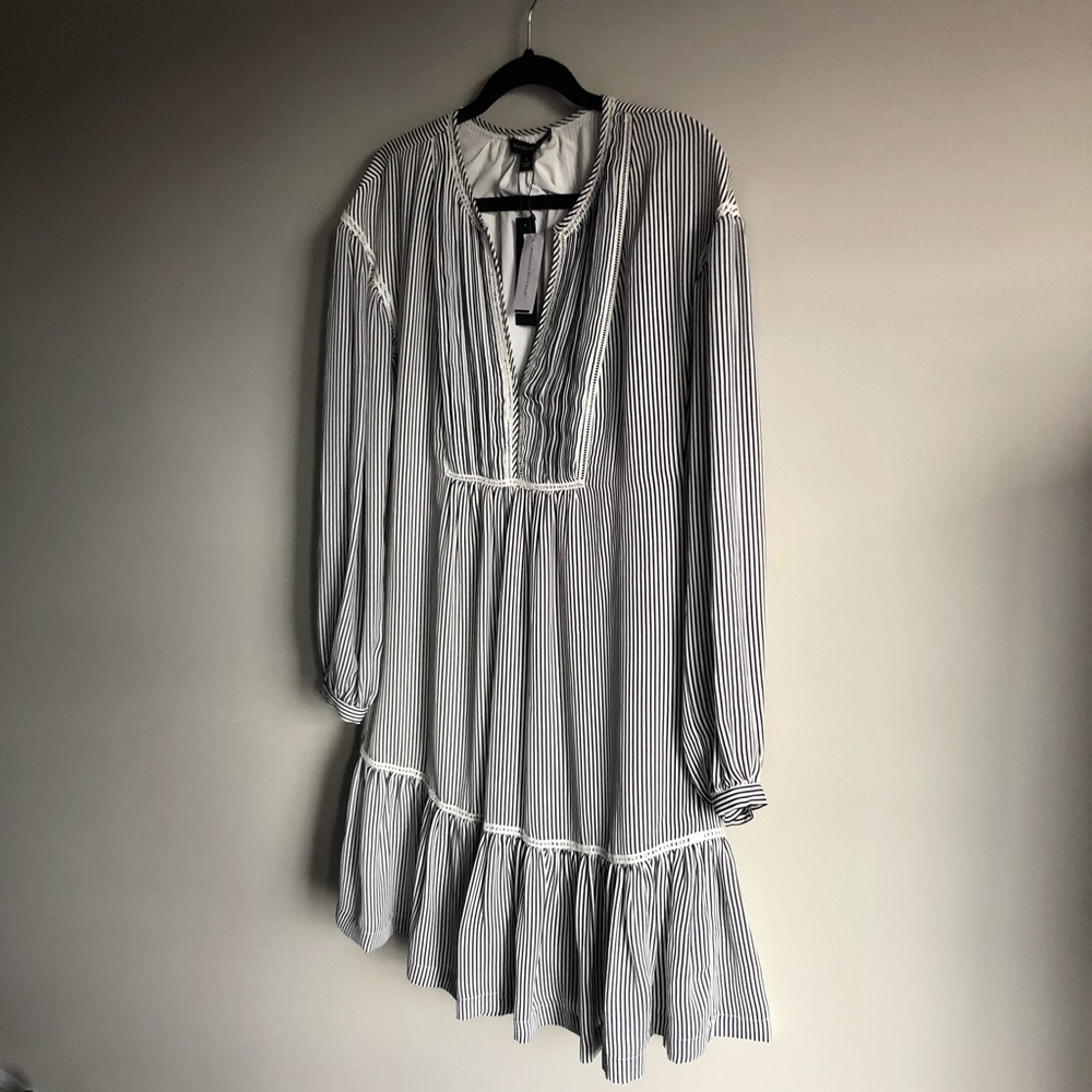 BANANA REPUBLIC | long sleeve peplum dress